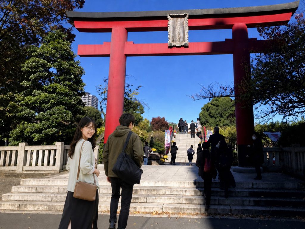 亀戸天神社、鳥居、佐久間とやよい