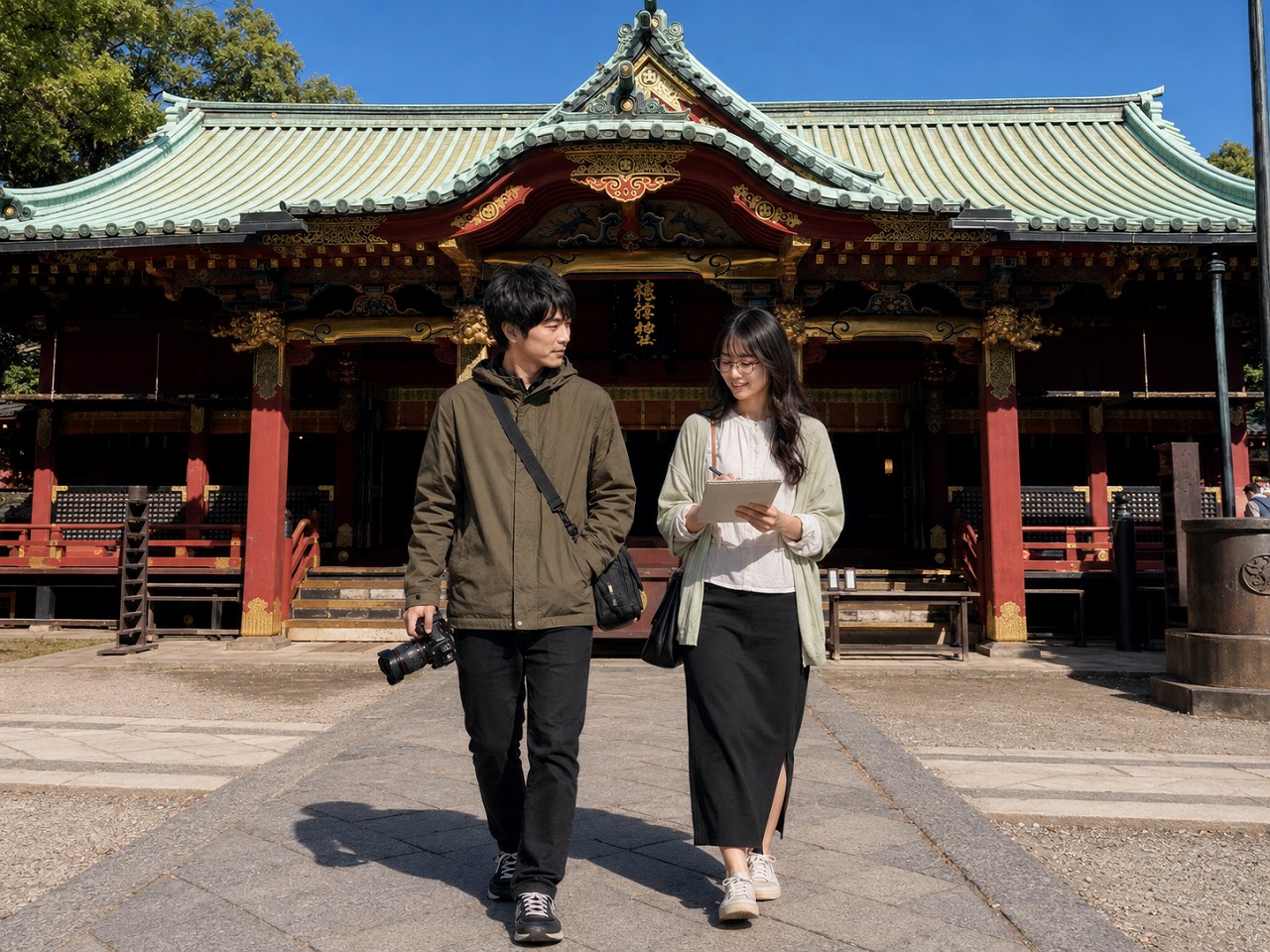 根津神社、本殿、佐久間とやよい