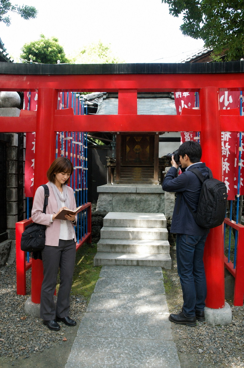 牛嶋神社、境内社、近藤君とまゆみさん